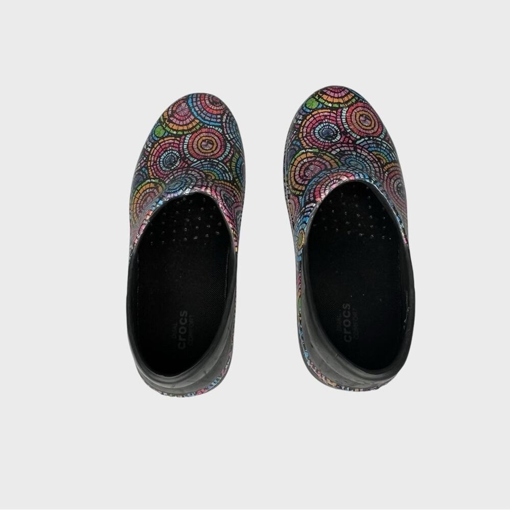 Crocs Neria Pro Graphic Clogs Slip Resistant Size 8 Rainbow Casual Comfort - Picture 10 of 16